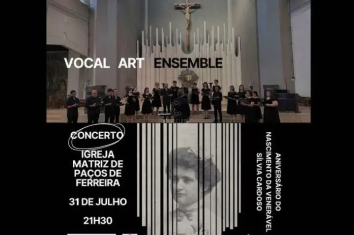 Paços de Ferreira: Igreja Matriz acolhe concerto solidário em homenagem à Venerável Sílvia Cardoso