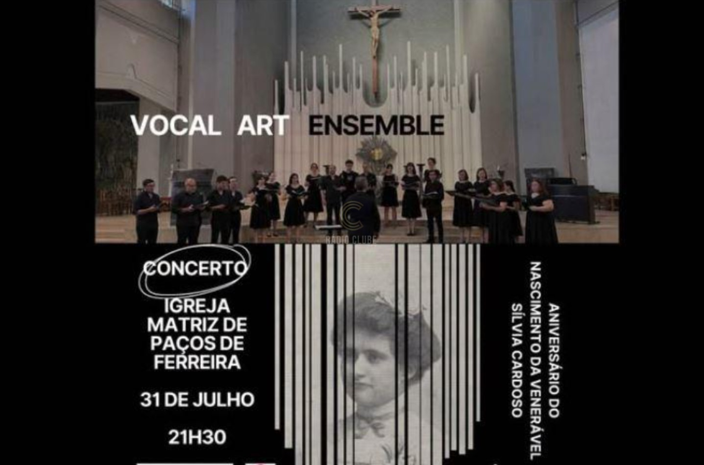 Paços de Ferreira: Igreja Matriz acolhe concerto solidário em homenagem à Venerável Sílvia Cardoso